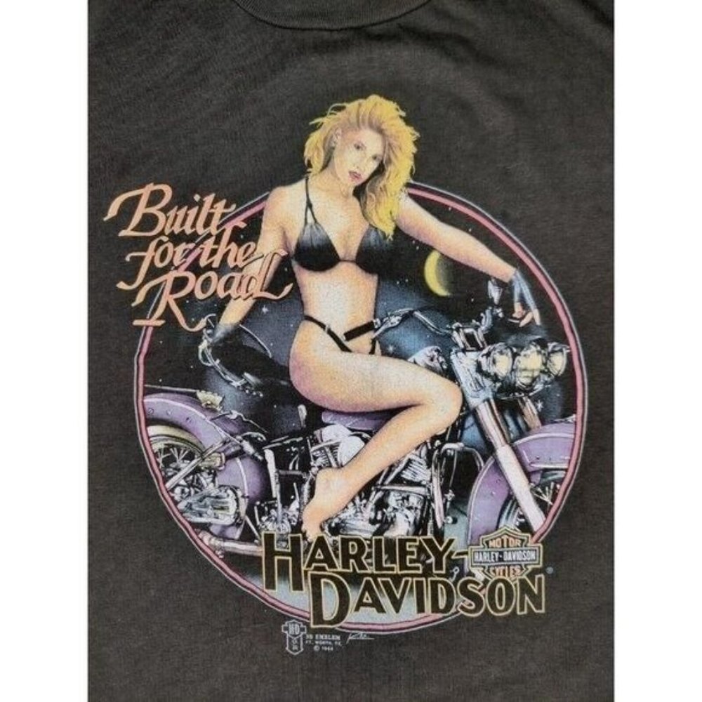 Rare Harley Davidson 3D Emblem T-Shirt 1989 Bike Week Daytona Beach Vintage - Picture 2 of 10